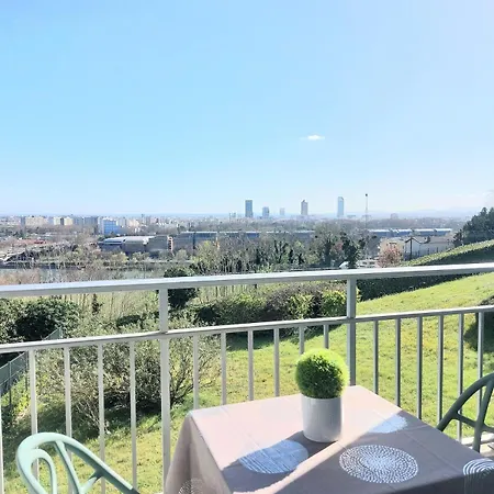 Vue Sur Lyon - Clim - Terrasse - Parking Securise *